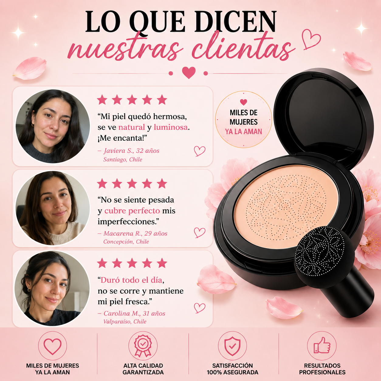 🍃Base en Crema con Aplicador Tipo Hongo ✨