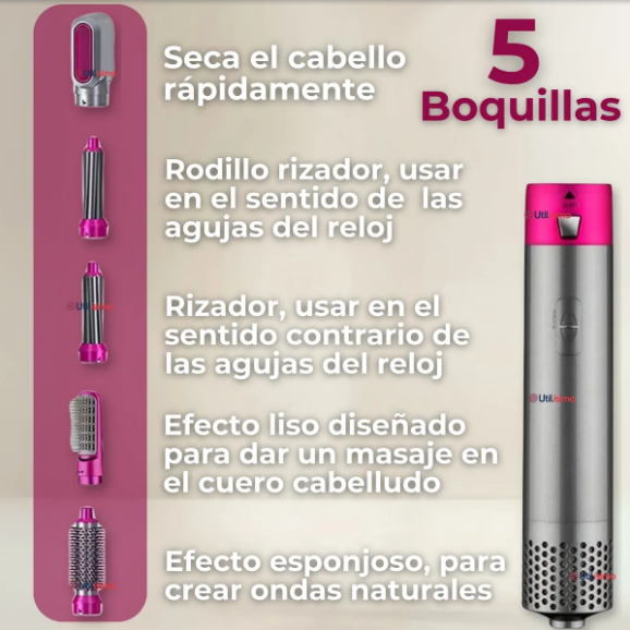 💖 Secador 5 en 1: El secreto para un cabello con volumen y estilo todos los días