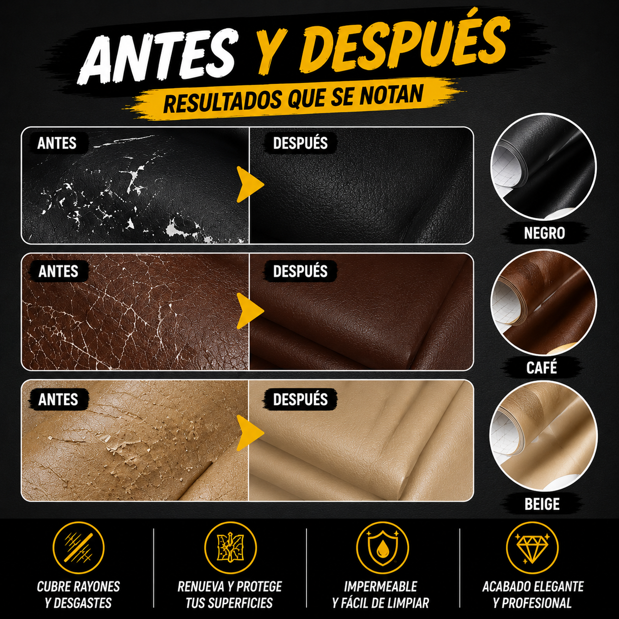 Cuero adhesivo