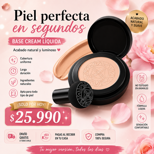 🍃Base en Crema con Aplicador Tipo Hongo ✨